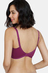 Zivame Beautiful Basics Double Layered Non Wired 3/4th Coverage T-Shirt Bra - Raspberry Radiance — thumbnail 3